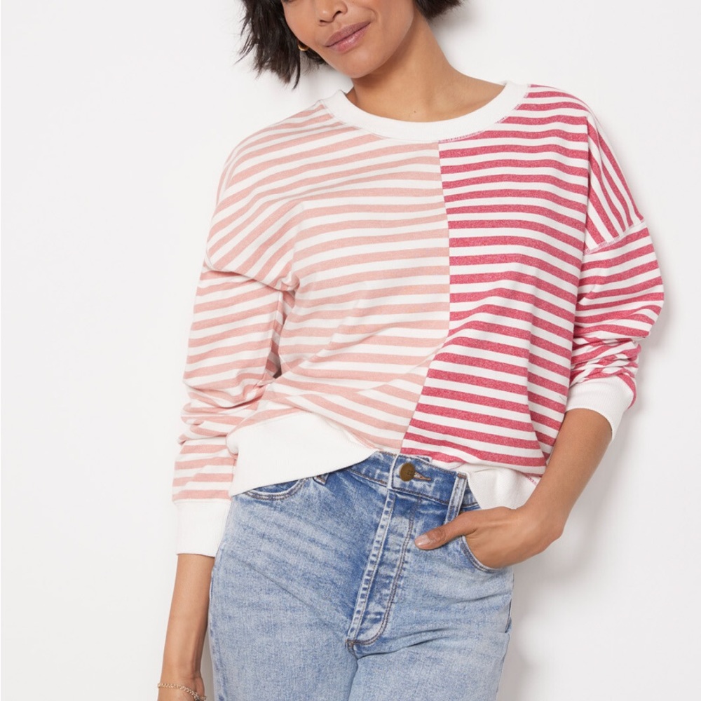 Evereve Tyla Striped Sweater (L)